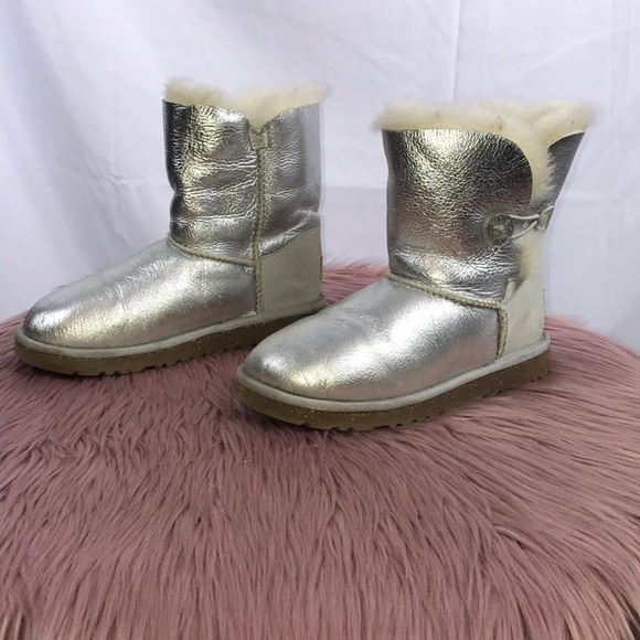 ugg boots silver metallic
